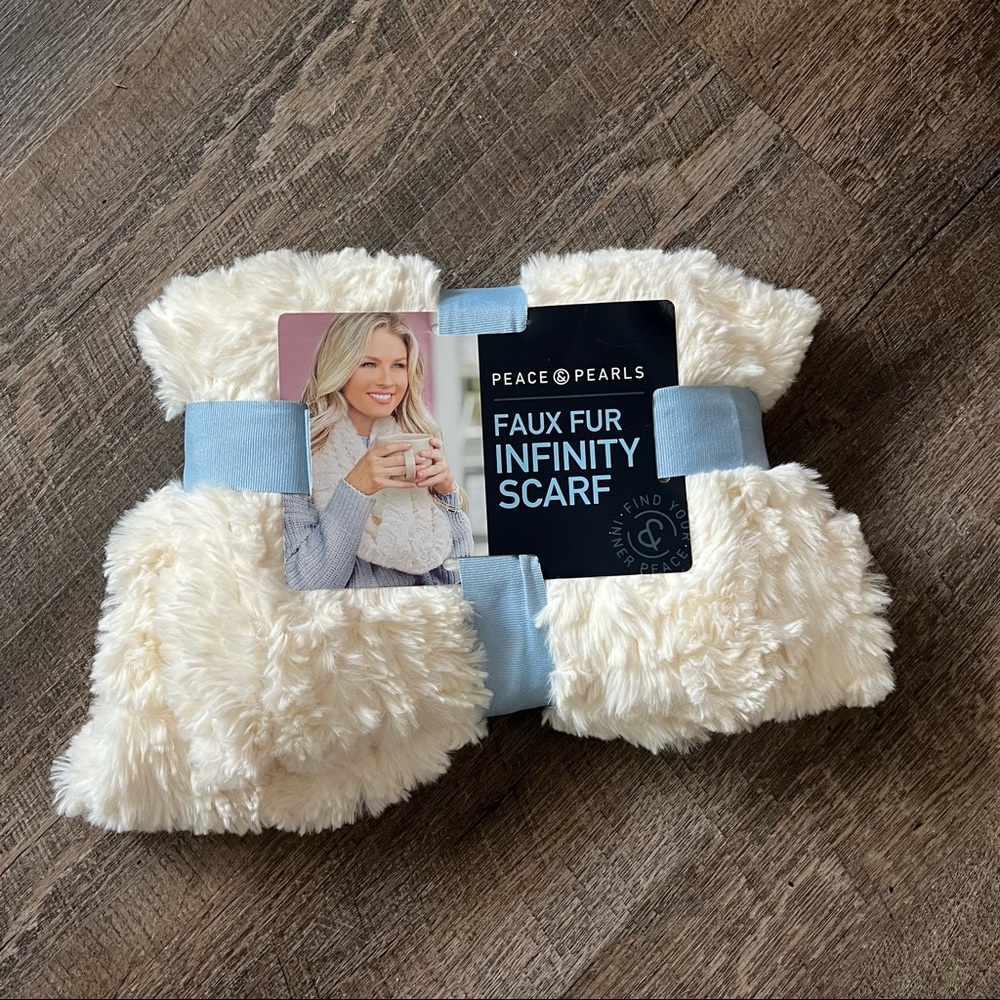 Cream Infinity Scarf